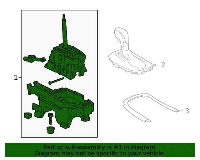 Genuine GM Automatic Transmission Shift Lever Assembly 22966995 image 3