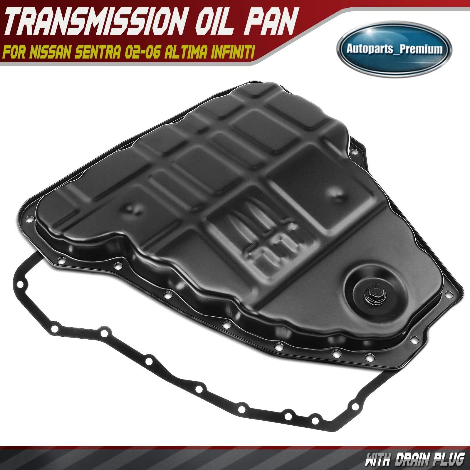 Transmission Oil Pan w/ Gasket for Nissan Maxima Quest Sentra Infiniti I30 I35