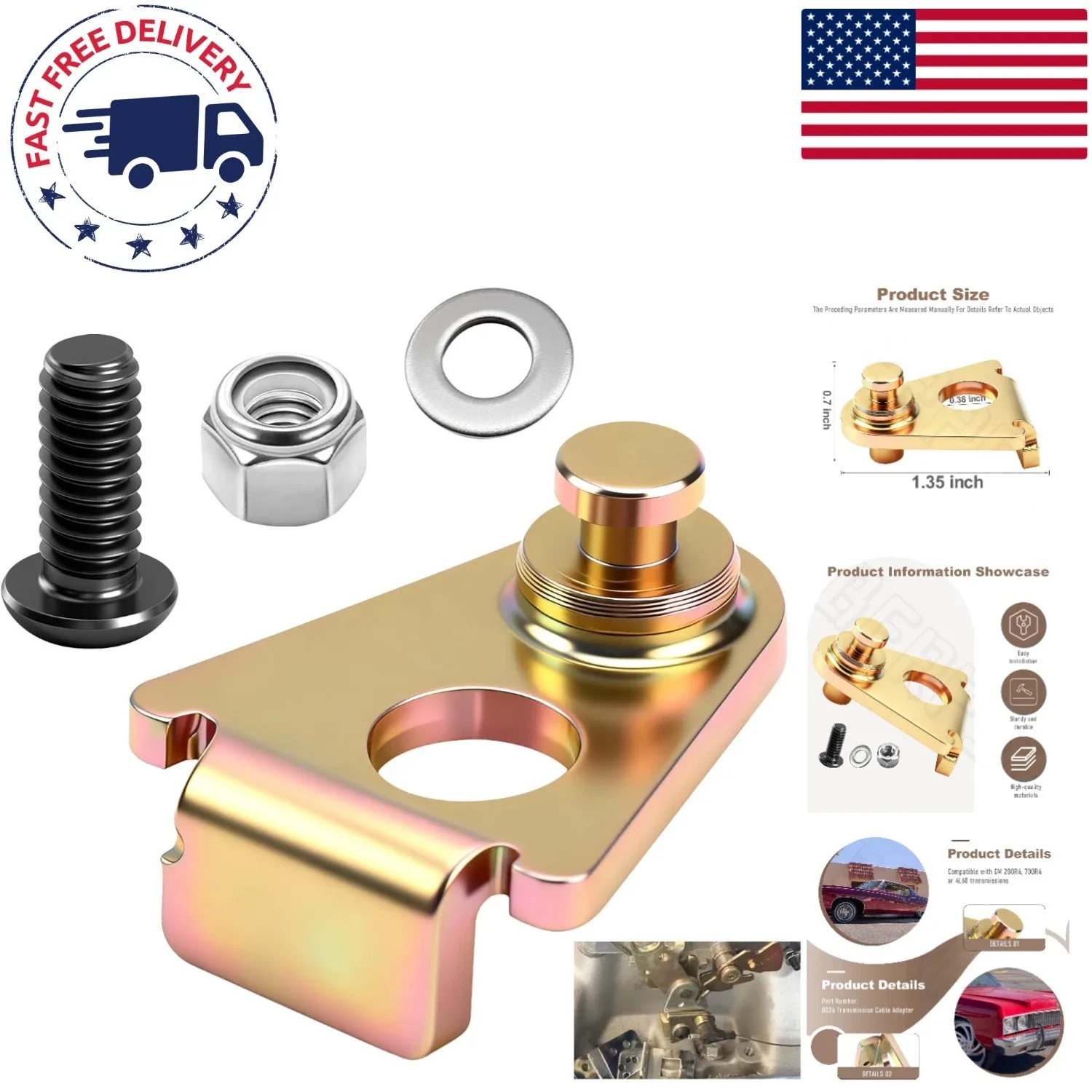 Lightweight 8026 Transmission Cable Adapter with Bracket for Easy Installation