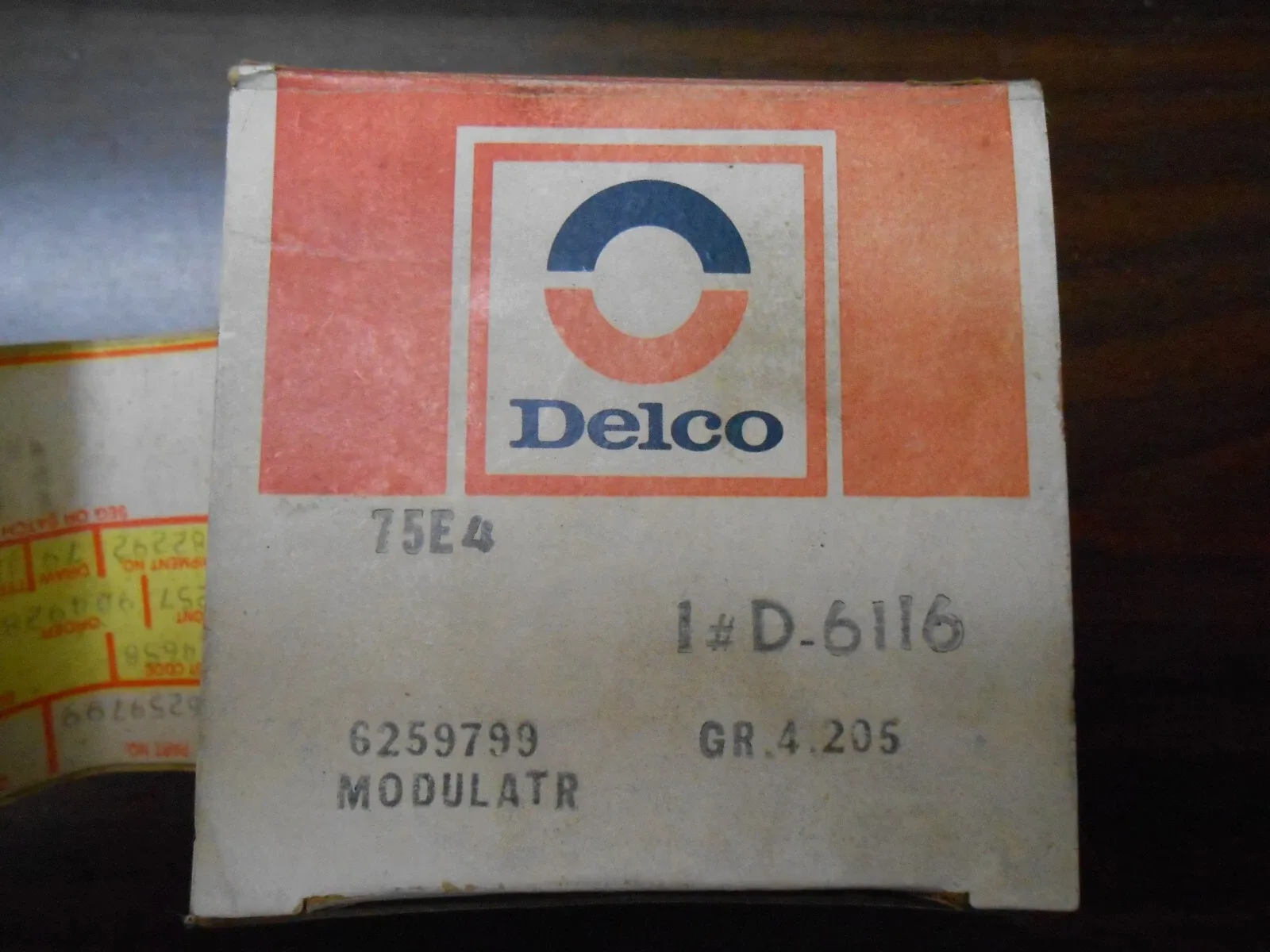 NOS OEM Delco D-6116 & GM 6259799 Automatic Transmission Vacuum Modulator