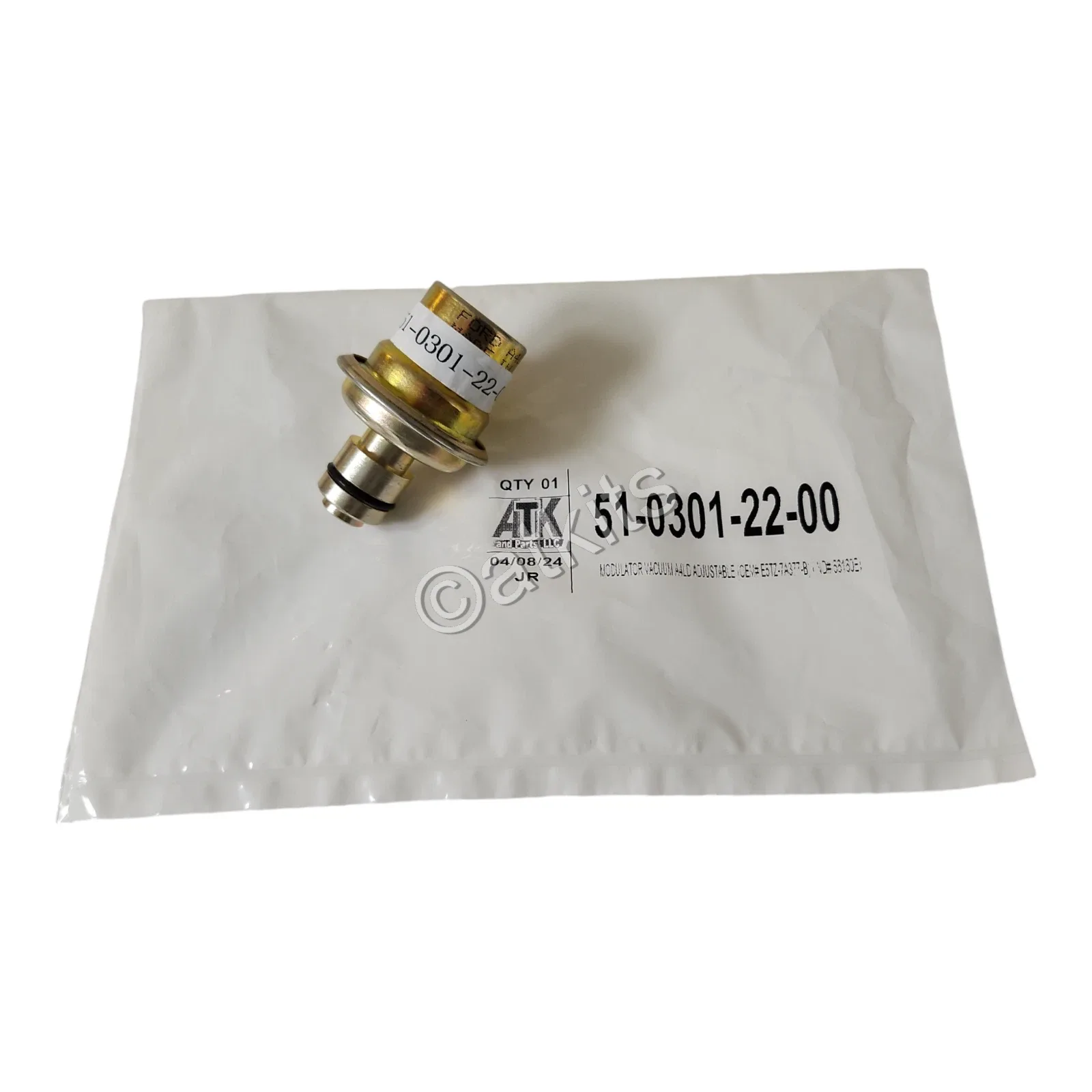 TRANSMISSION VACUUM MODULATOR A4LD.  ADJUSTABLE. OEM# E5TZ-7A377-B. IND# 56160E