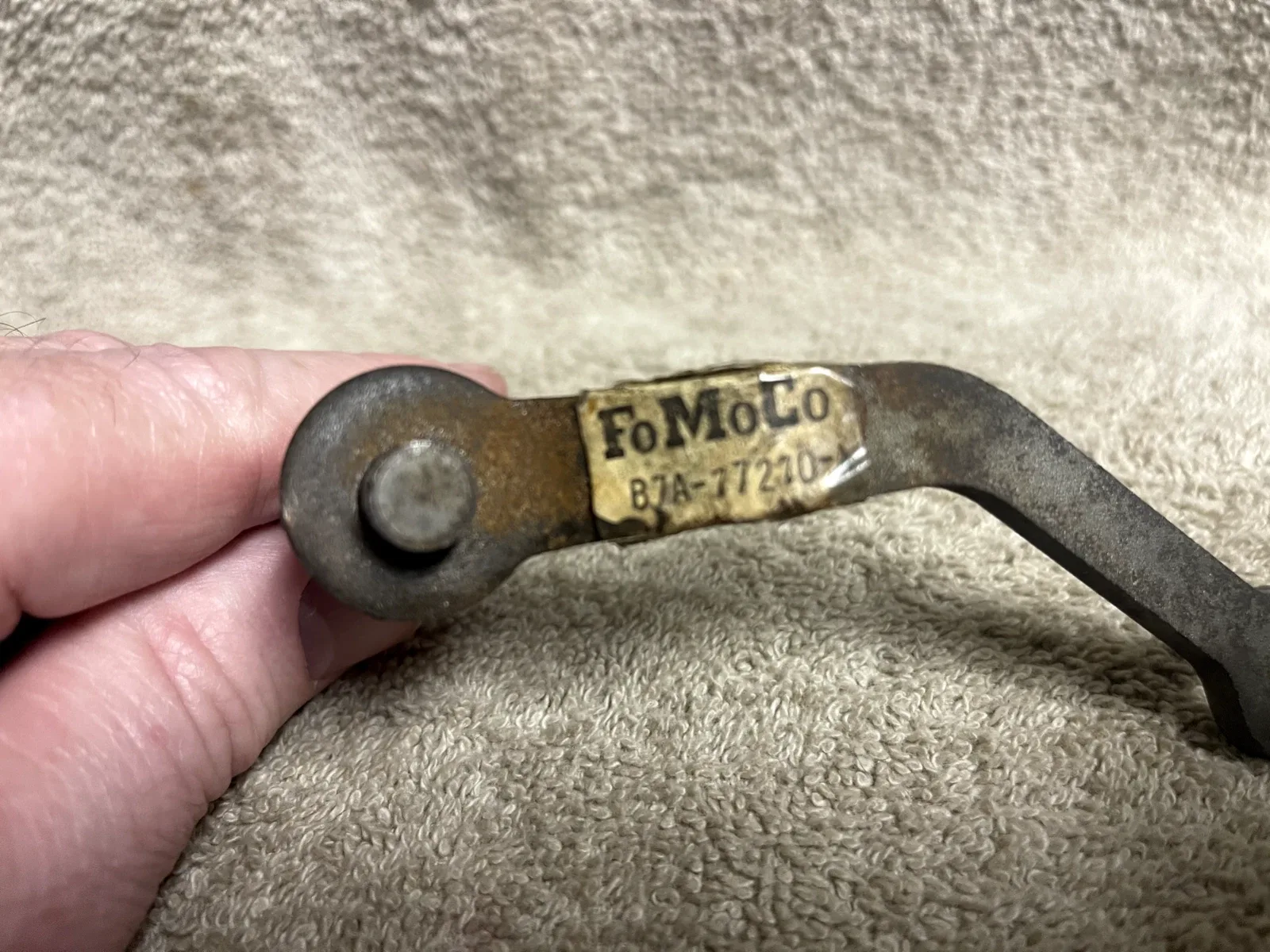 NOS FORD B7A-77270-A 1958 V8 AUTOMATIC TRANSMISSION THROTTLE OUTER LEVER image 2