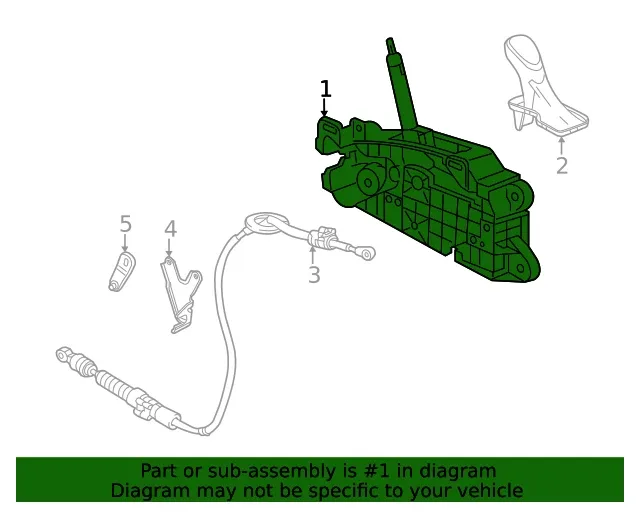 Genuine GM Automatic Transmission Shift Lever Assembly 23392735 image 4