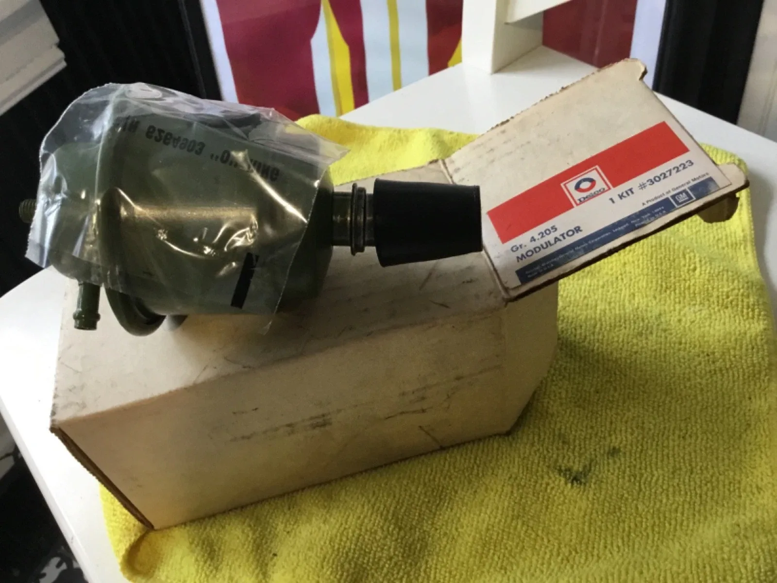 GM 3027221 3027223 AC DELCO D6105 NOS Transmission Vacuum Modulator Olive Green image 3