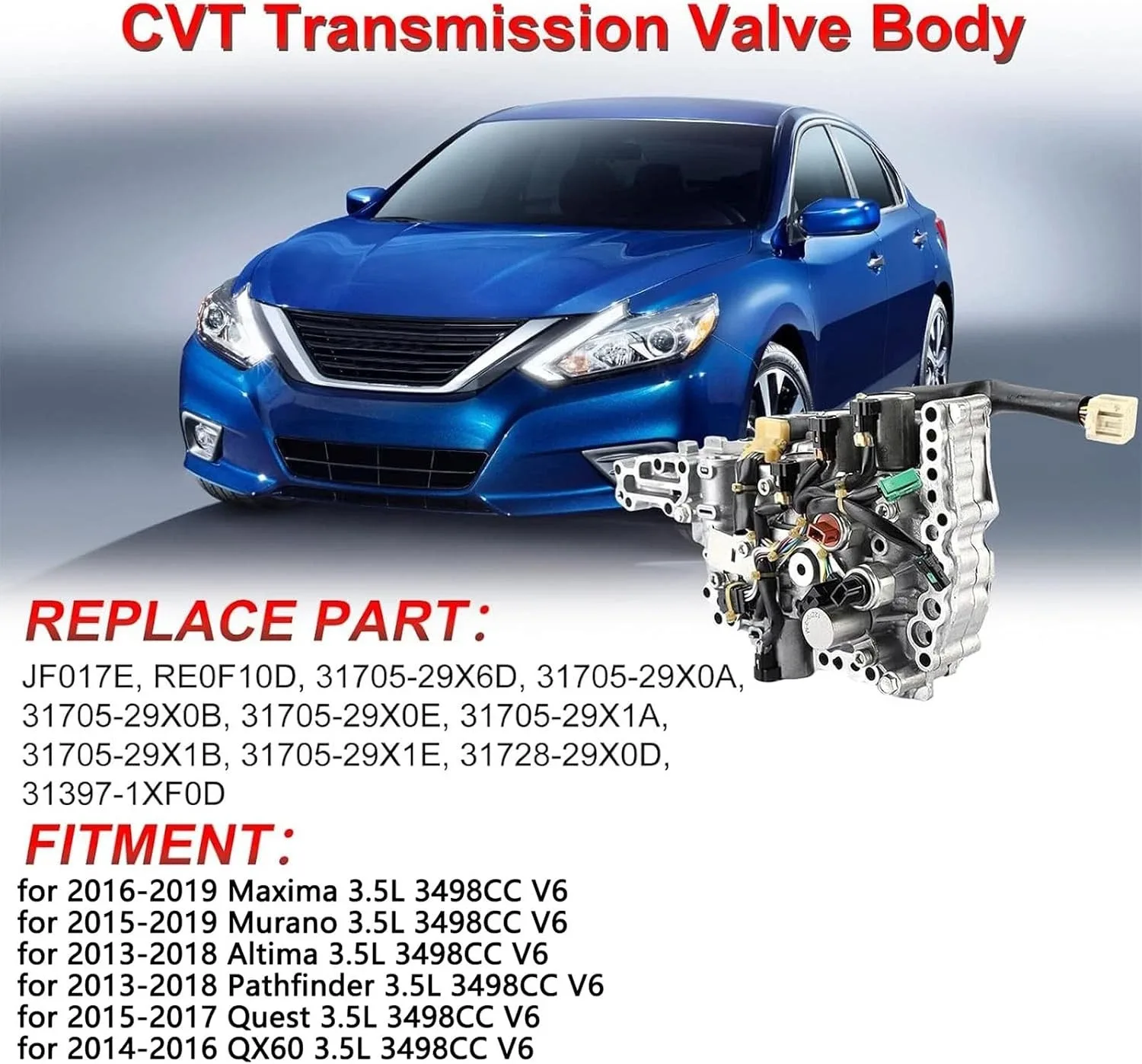 CVT Valve Body with Filter for Pathfinder & Murano - Unbranded image 3