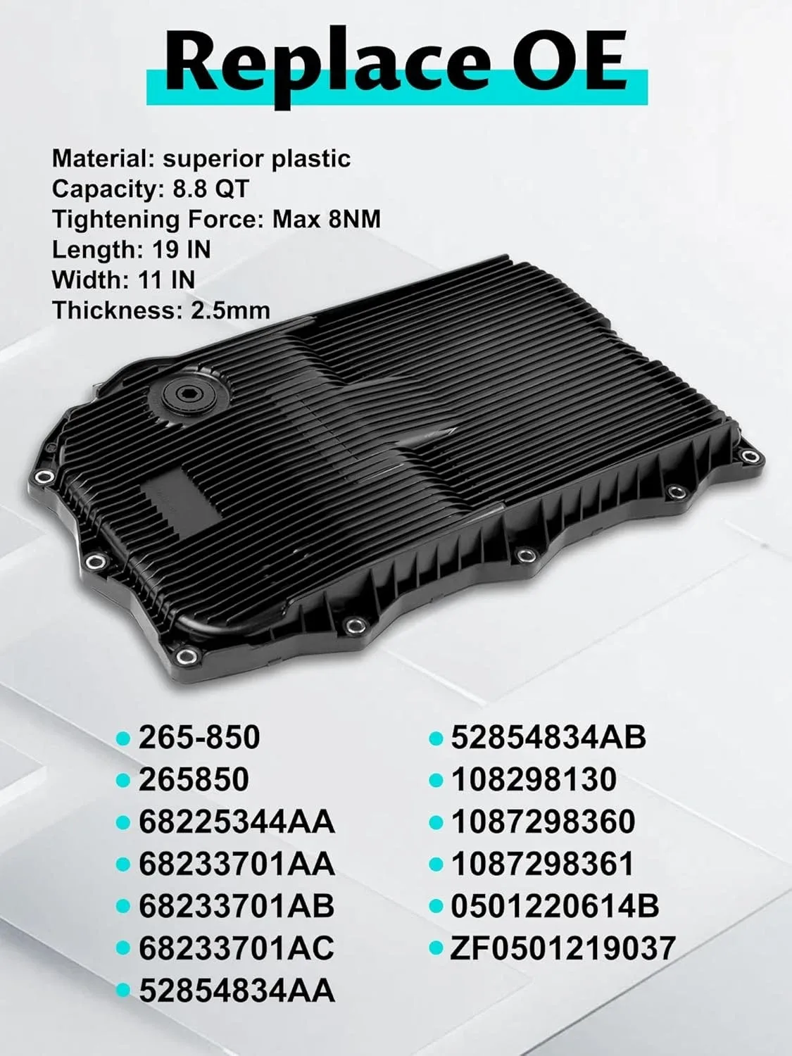 Transmission Oil Pan Filter and Gasket Kit Compatible with Ra~m 1500 2500... image 4