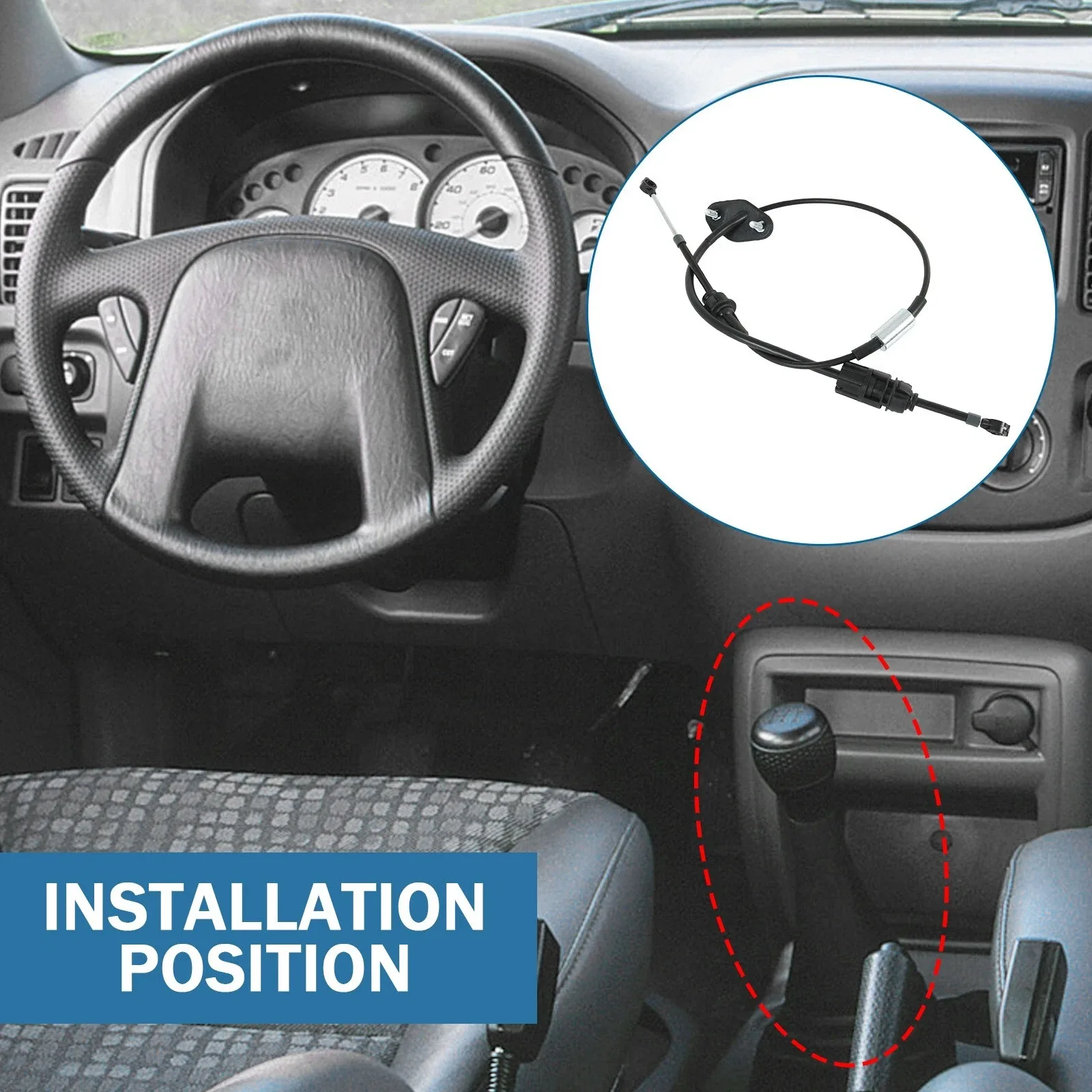For Ford F150 Expedition 4R70W Transmission Shift Control Cable YL8Z-7E395-BA image 2