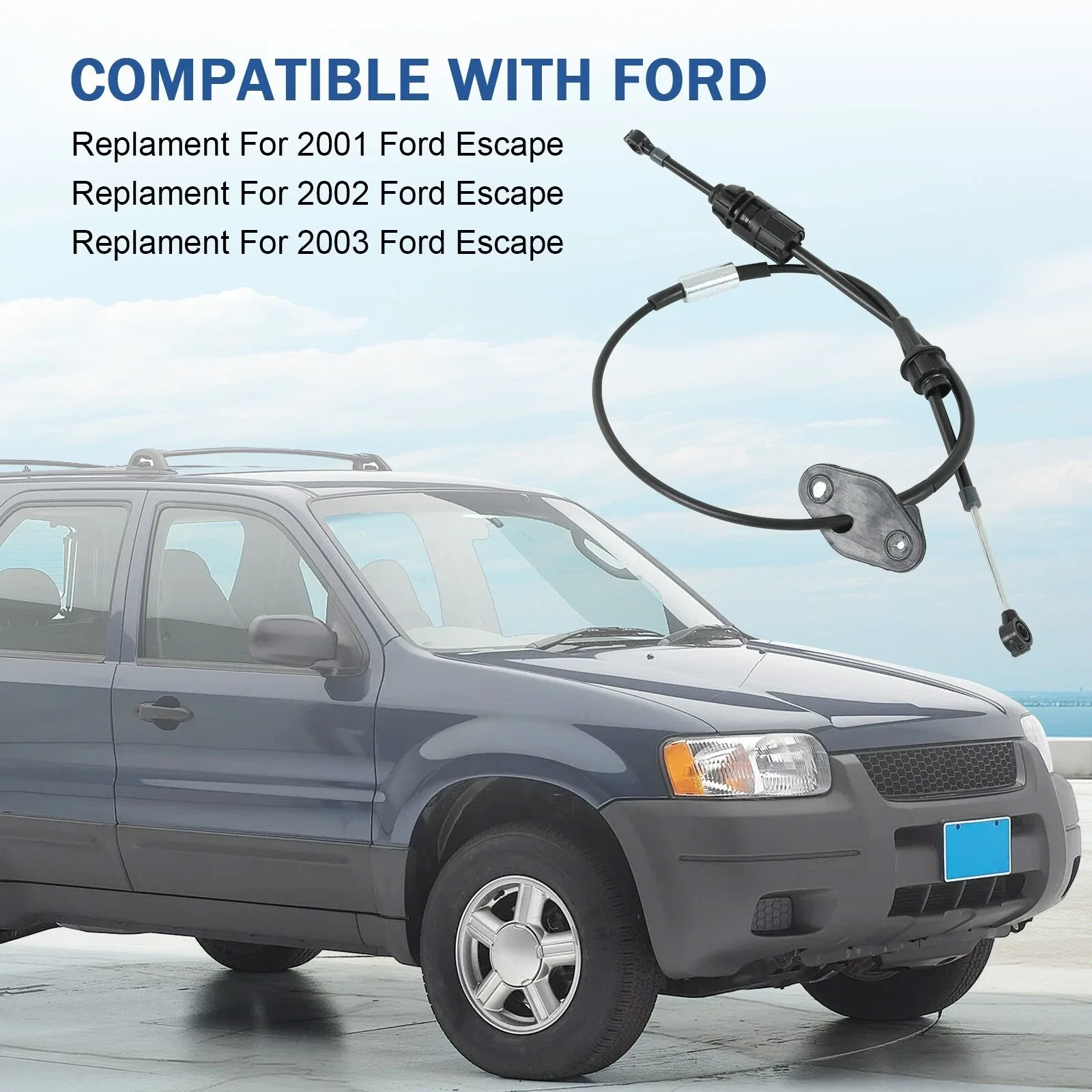 For Ford F150 Expedition 4R70W Transmission Shift Control Cable YL8Z-7E395-BA image 4