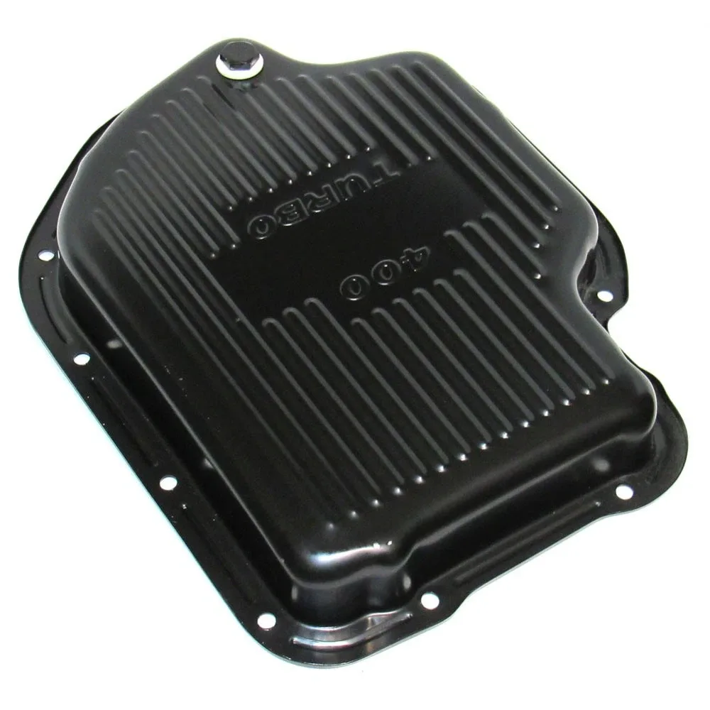 Bandit Automatic Transmission Oil Pan 9121BK; Finned Black Steel for GM TH400 image 3