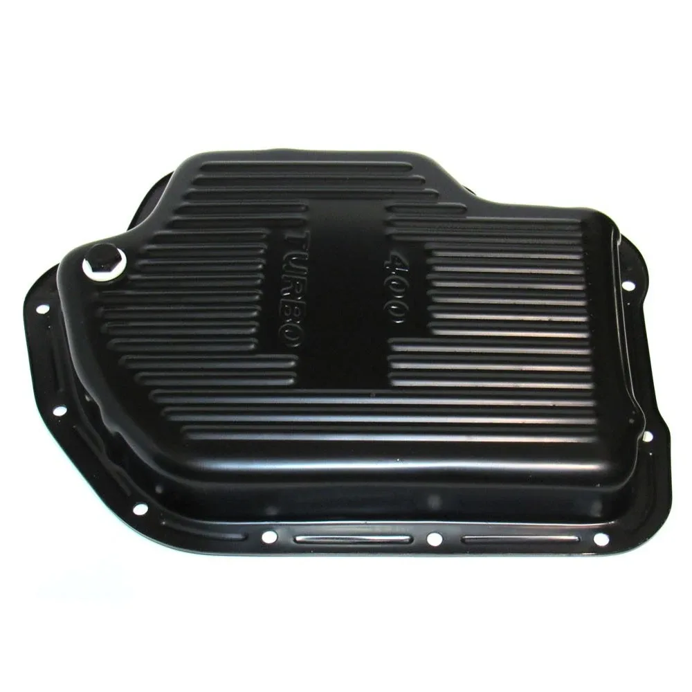 Bandit Automatic Transmission Oil Pan 9121BK; Finned Black Steel for GM TH400
