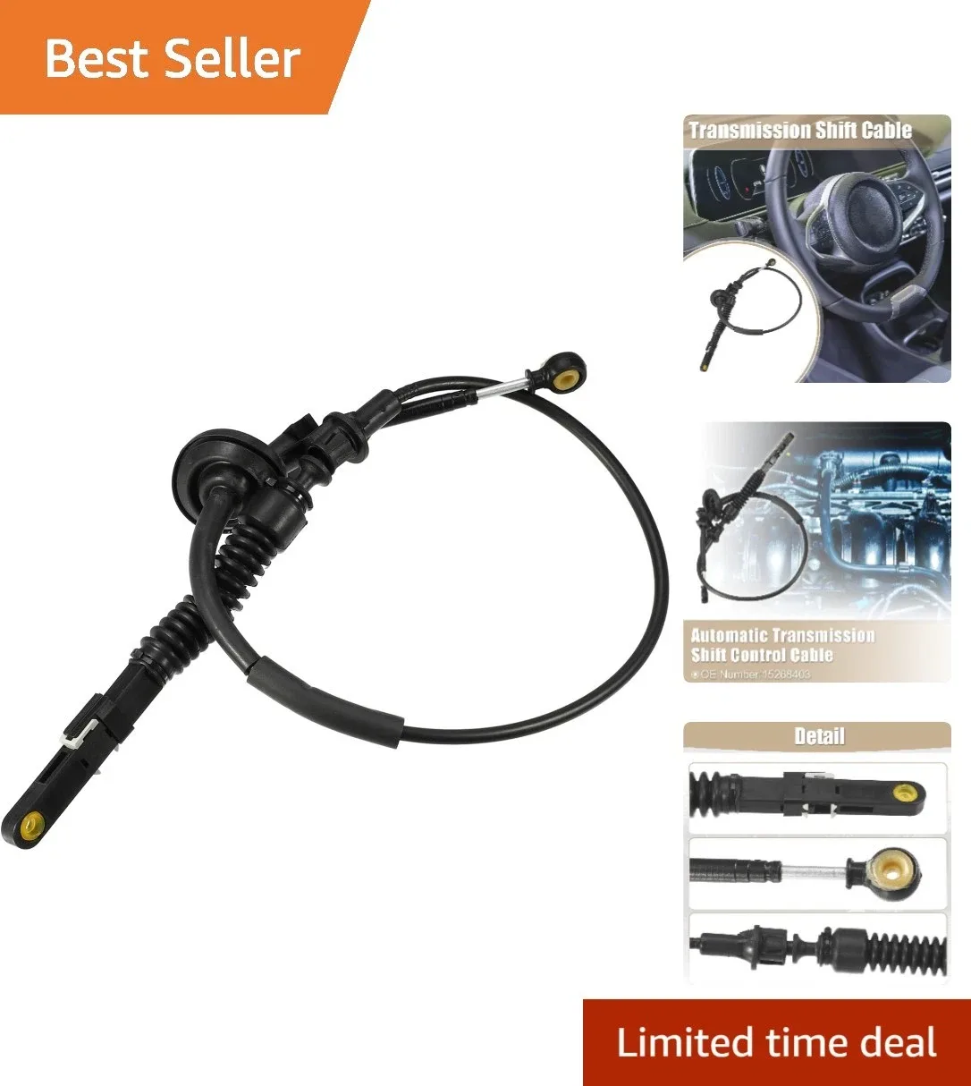 OE 15268403 Automatic Transmission Shift Cable for Hummer H2 6.0L V8 (03-07)