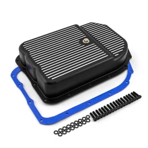 Speedmaster 221.1029 Black Finned Aluminum Transmission Pan for 4L80E