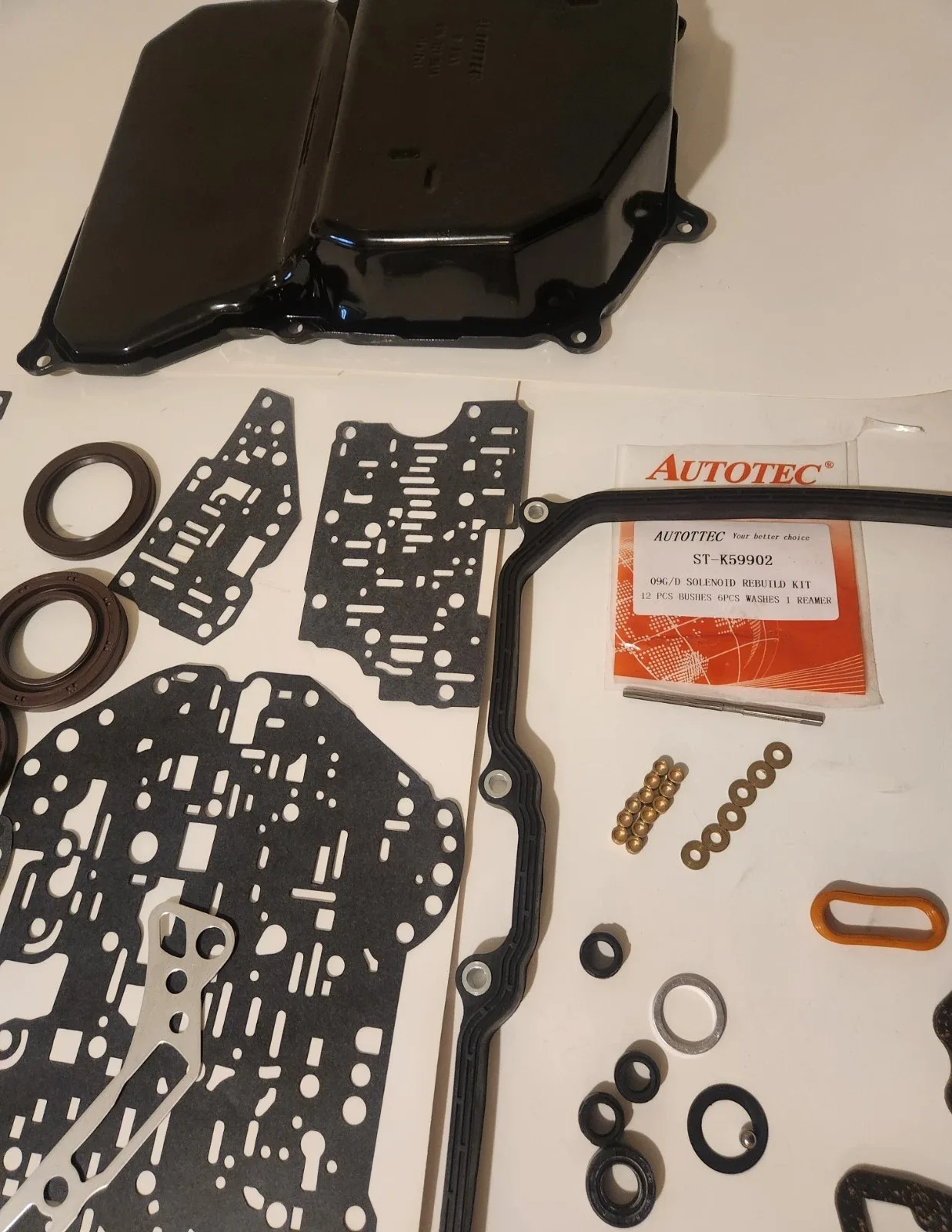 09G O9GD TF60SN VB Gasket kit & Solenoid Bushing Kit & Reamer &OIL PAN image 2