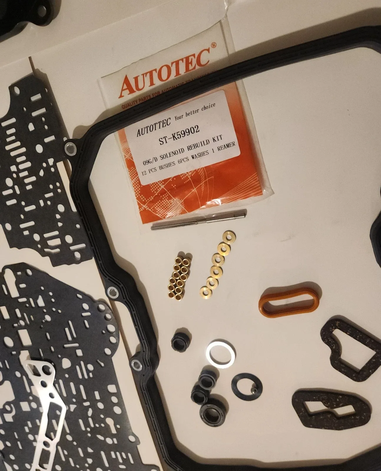 09G O9GD TF60SN VB Gasket kit & Solenoid Bushing Kit & Reamer &OIL PAN image 3