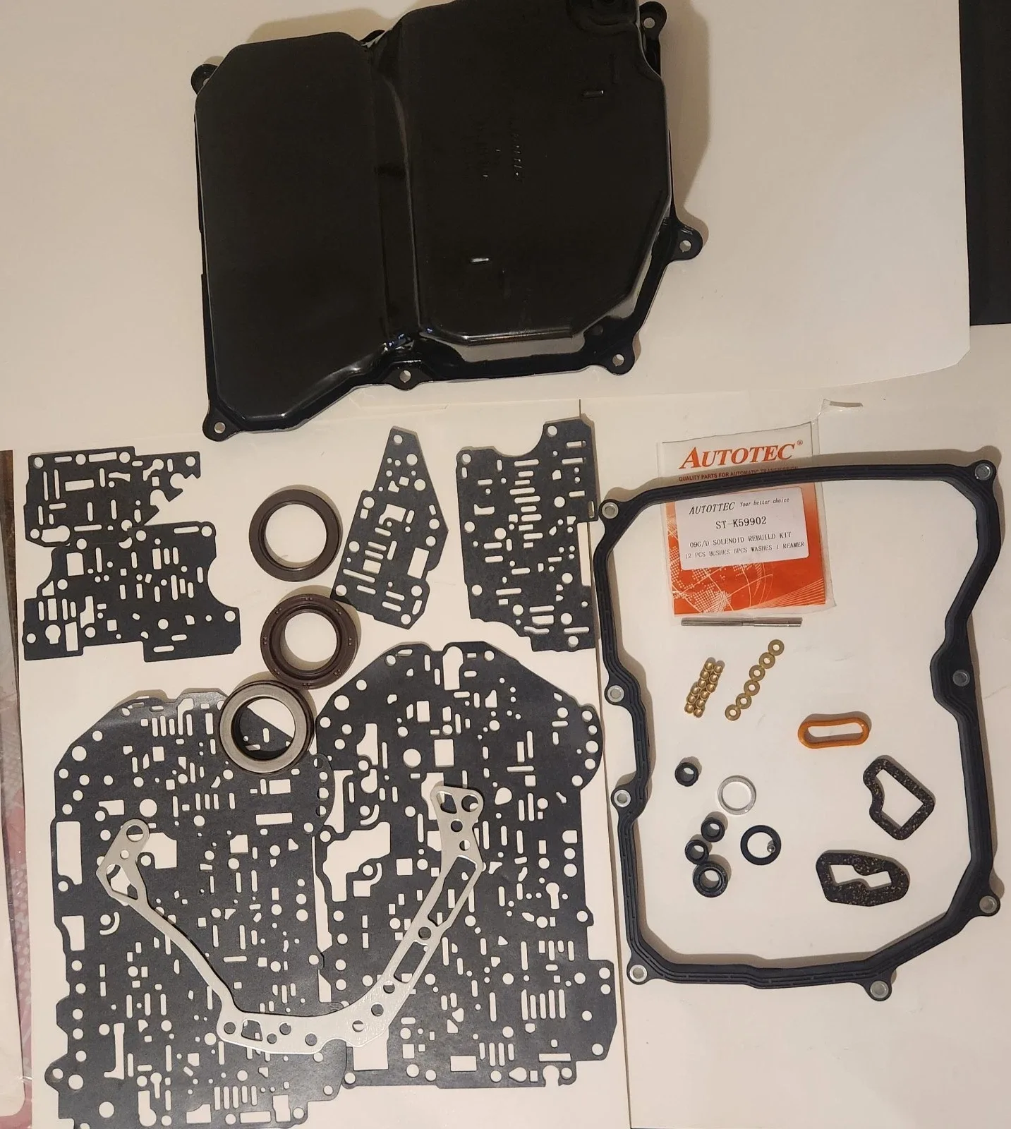 09G O9GD TF60SN VB Gasket kit & Solenoid Bushing Kit & Reamer &OIL PAN