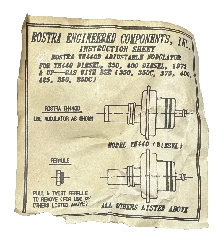 Standard Automatic Transmission Vacuum Modulator NOS TM-56 image 2