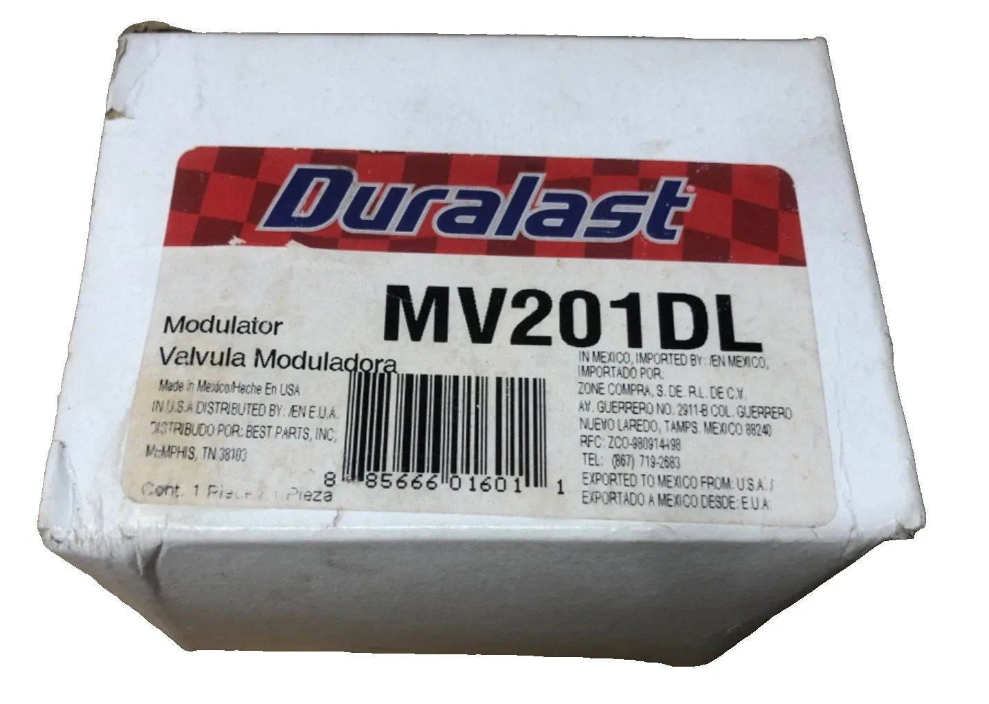 C6 Transmission Vacuum Modulator BLUE Stripe THREADED DURALAST MV201DL NEW