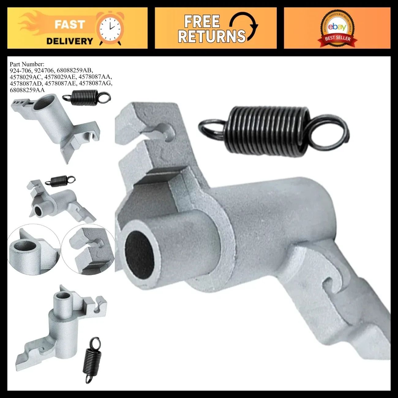 Shift Interlock Latch with Spring for Chrysler 300, Pacifica, Dodge Charger, Mag