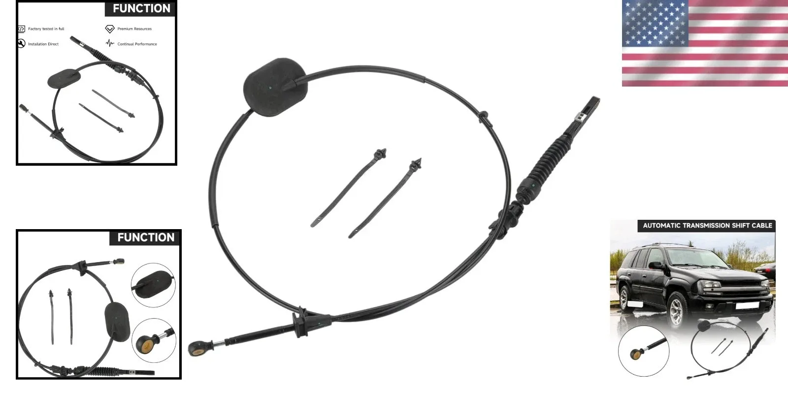 OE Replacement Transmission Shift Cable 15785087 for Trailblazer and Envoy image 2