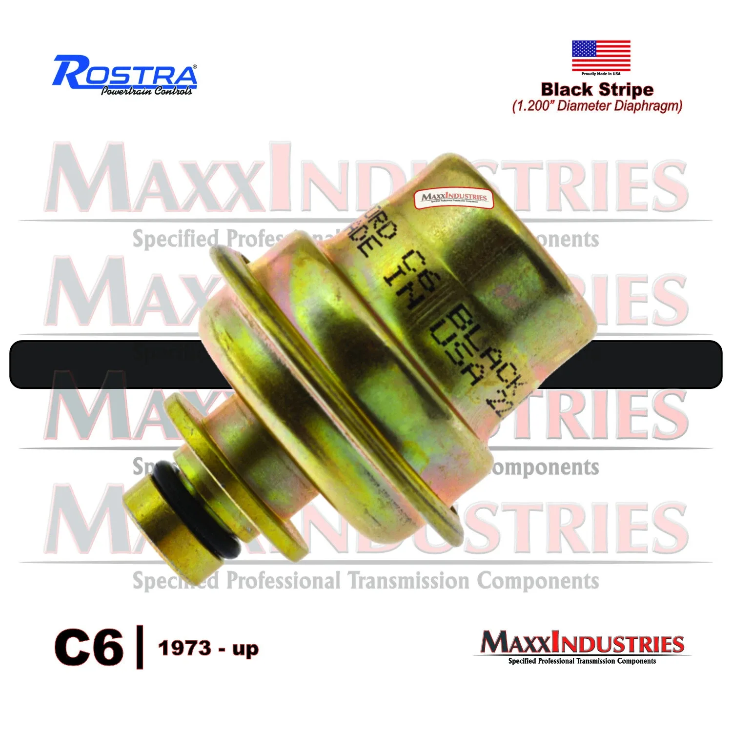 1973-up C6 Transmission Vacuum Modulator Black Stripe image 2