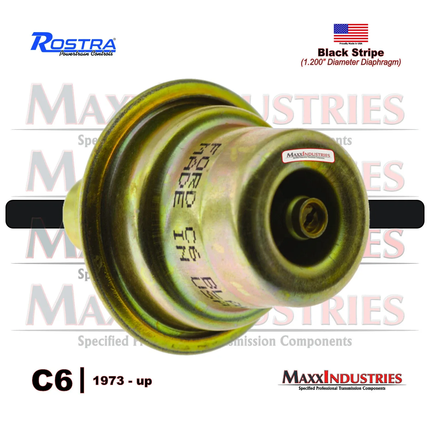 1973-up C6 Transmission Vacuum Modulator Black Stripe image 3