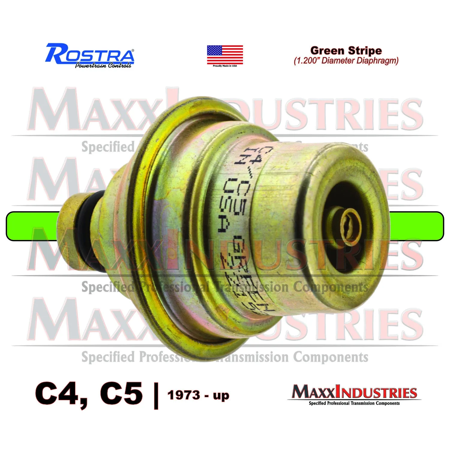 1973-up C4 C5 Transmission Vacuum Modulator Green Stripe image 3