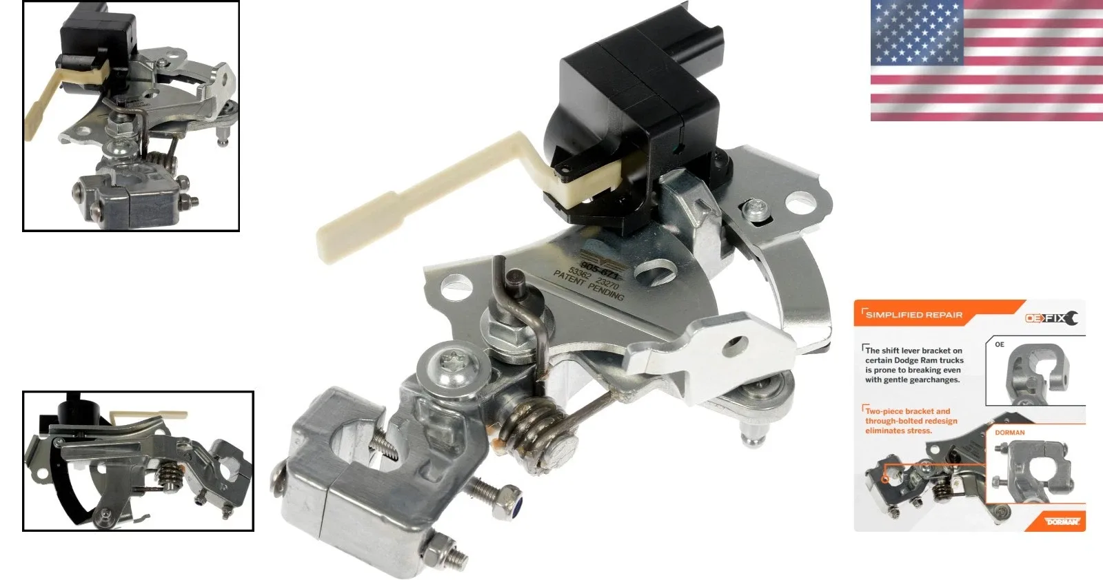 Patented Transmission Gearshift Bracket for Dodge/Ram - OE FIX & Durable Design image 2