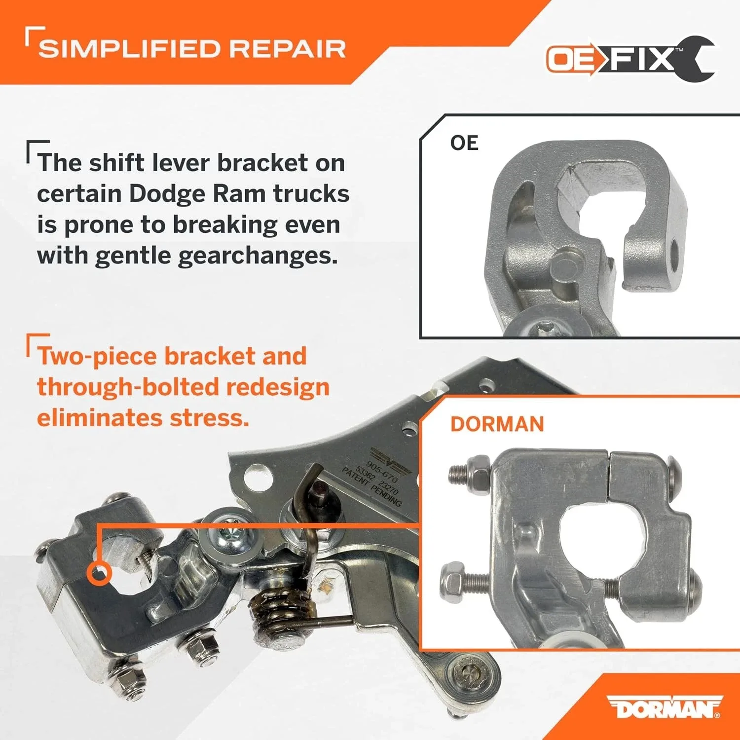 Patented Transmission Gearshift Bracket for Dodge/Ram - OE FIX & Durable Design image 4