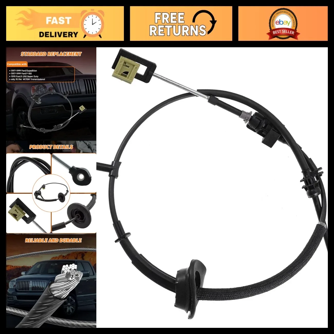 Automatic Transmission Shift Cable for Ford F150 1997-1999 - Durable, Easy Insta