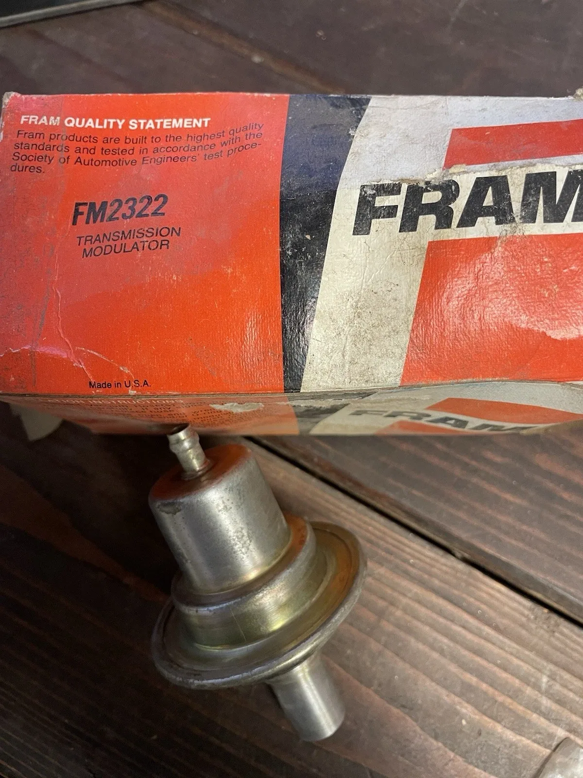 FRAM FM2322 Transmission Vacuum Modulator GM Chevy Buick Pontiac USA Made NOS