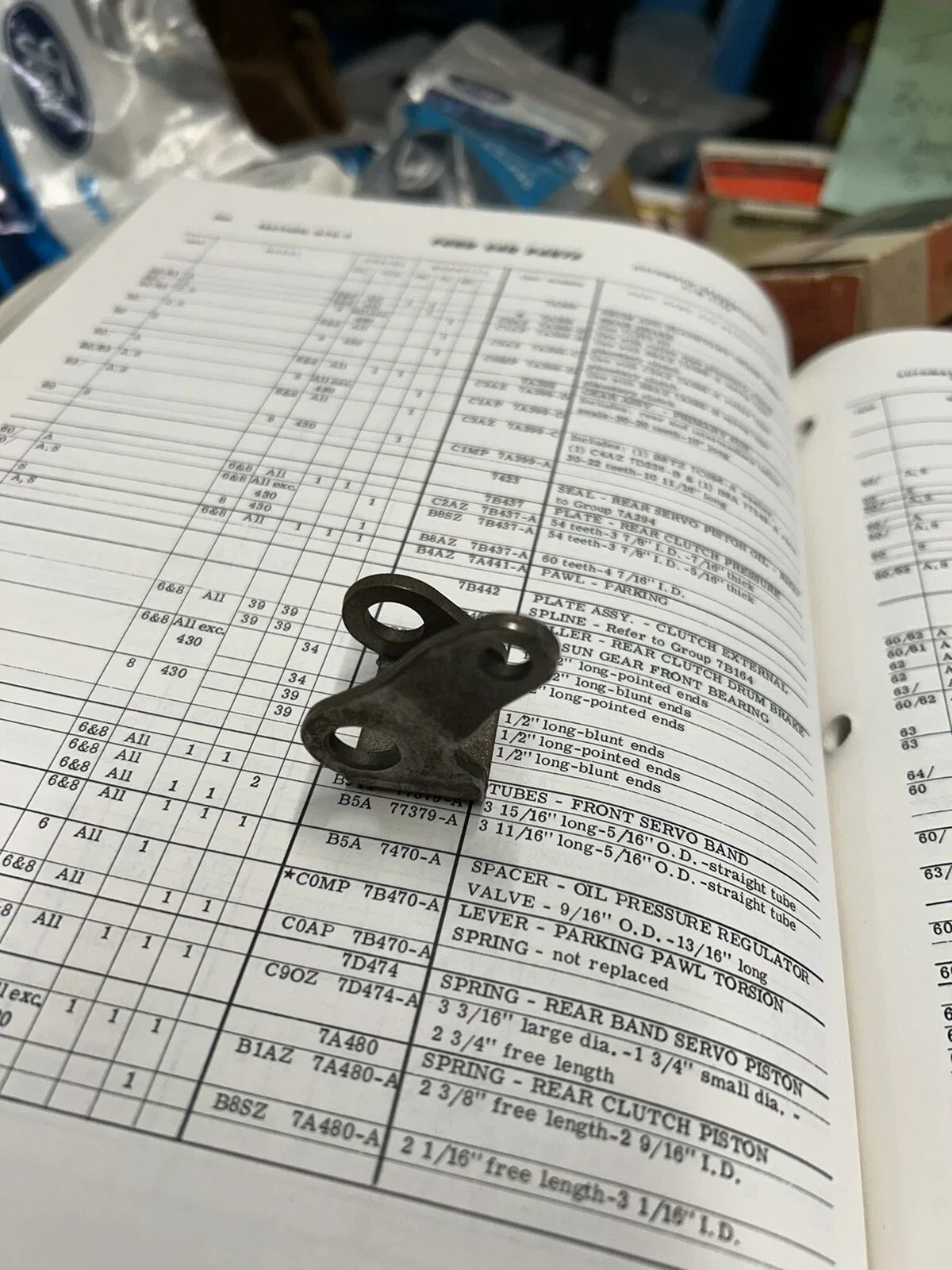 1960 FORD GALAXIE NOS PARKING PAWL LEVER C/M TRANNY FM COMP-7B470-A 6 CYL