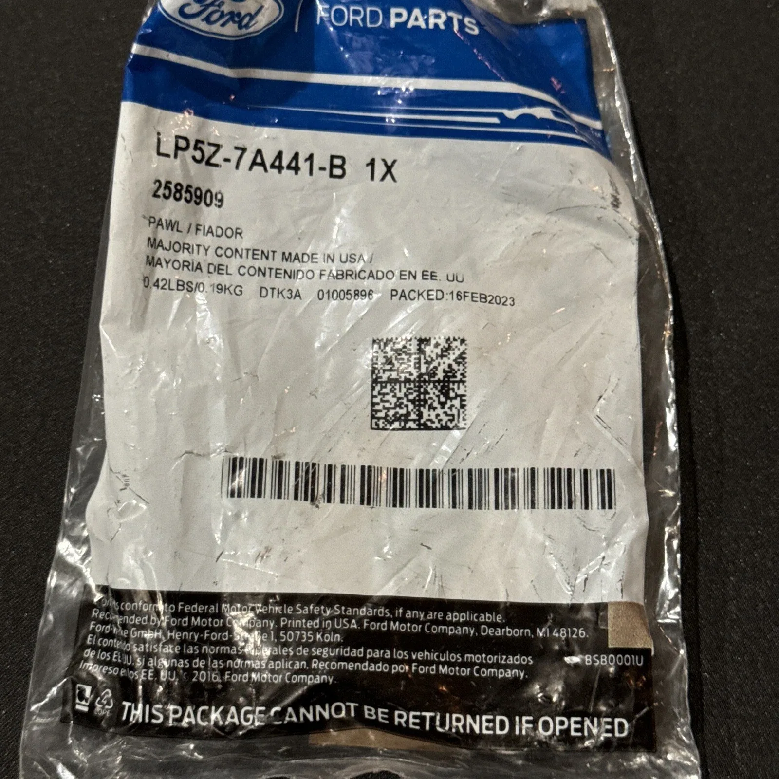 LP5Z7A441B OEM Ford Transmission Pawl 10R60 2021-2025 Bronco Ranger Explorer image 4