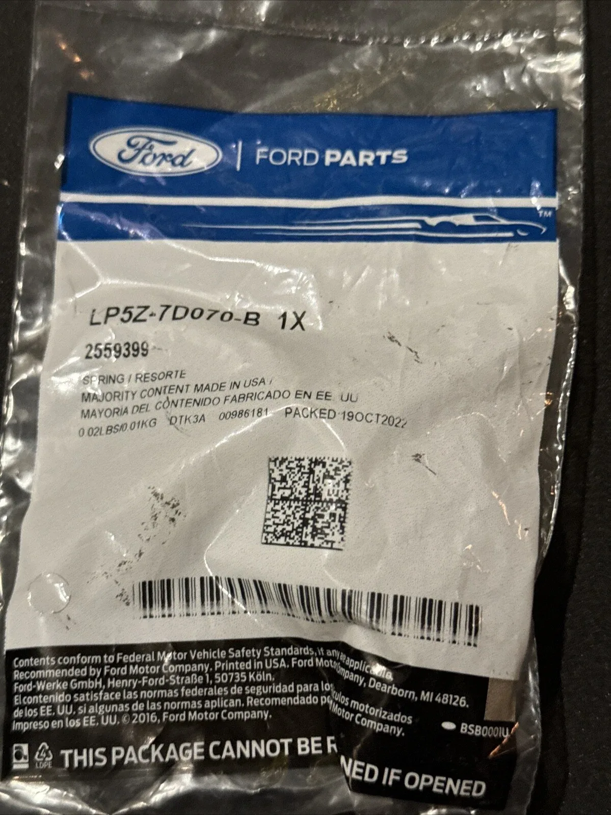 LP5Z7D070B OEM Ford 10R60 Transmission Pawl Spring 2020-2025 image 4