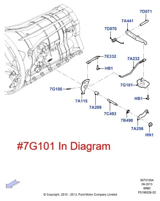 NEW OEM Ford 6R80 Auto Trans Parking Pawl Actuator Support 9L3Z7G101A Ford 05-24 image 4