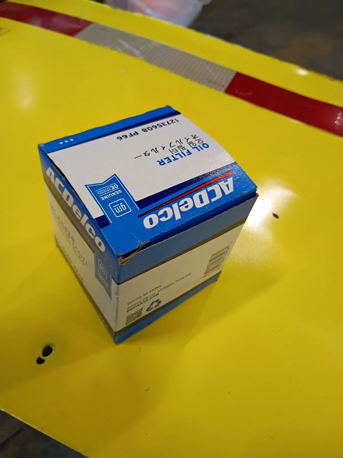 Ac Delco Oil Filterpt No 12735608