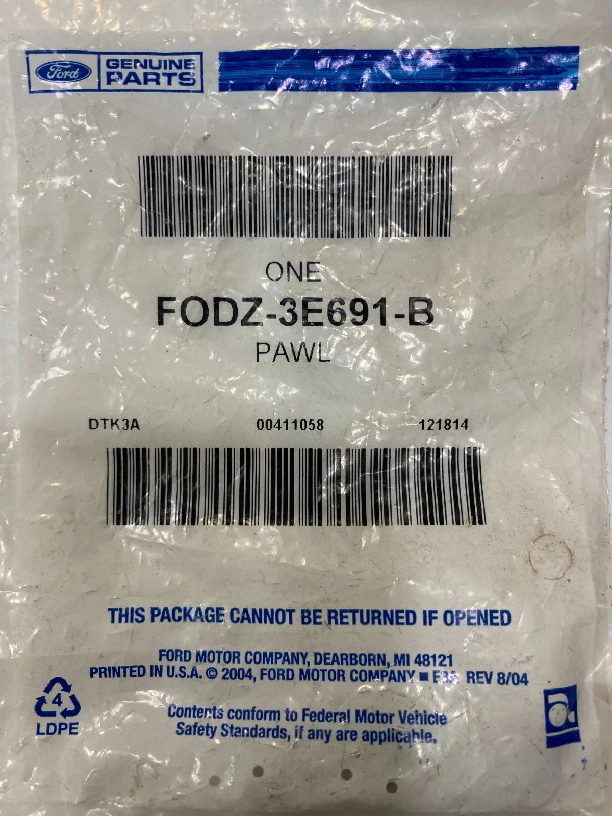 Ford FODZ-3E691-B Automatic Transmission Parking Pawl Shaft image 2