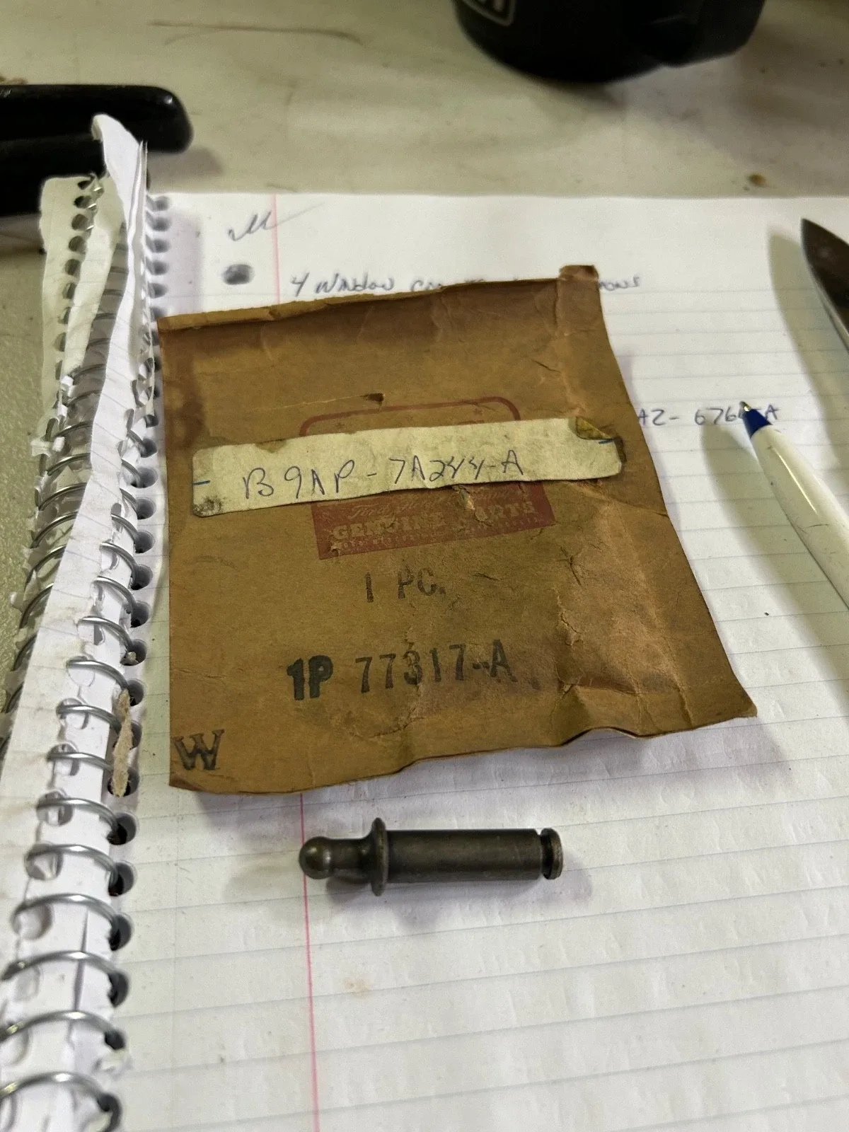 1959 FORD PARKING PAWL PIN AUTOMATIC TRANSMISSION B9AP-7A244-A NEW OEM