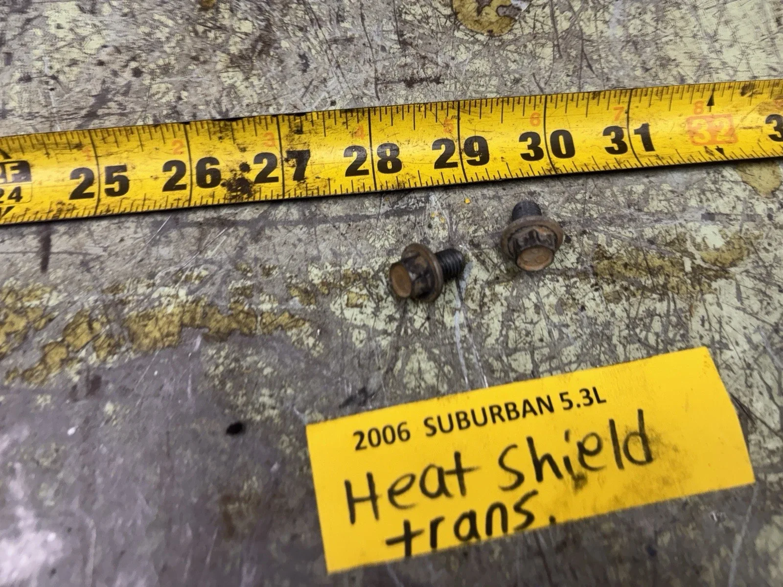 03-06 Gm truck Transmission Heat Shield Bolts Set Of 2 image 2