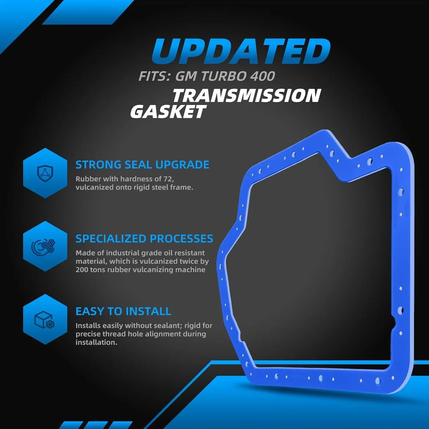 Transmission Oil Pan Gasket Fit for GM Turbo 400, Compatible with Moroso... image 2