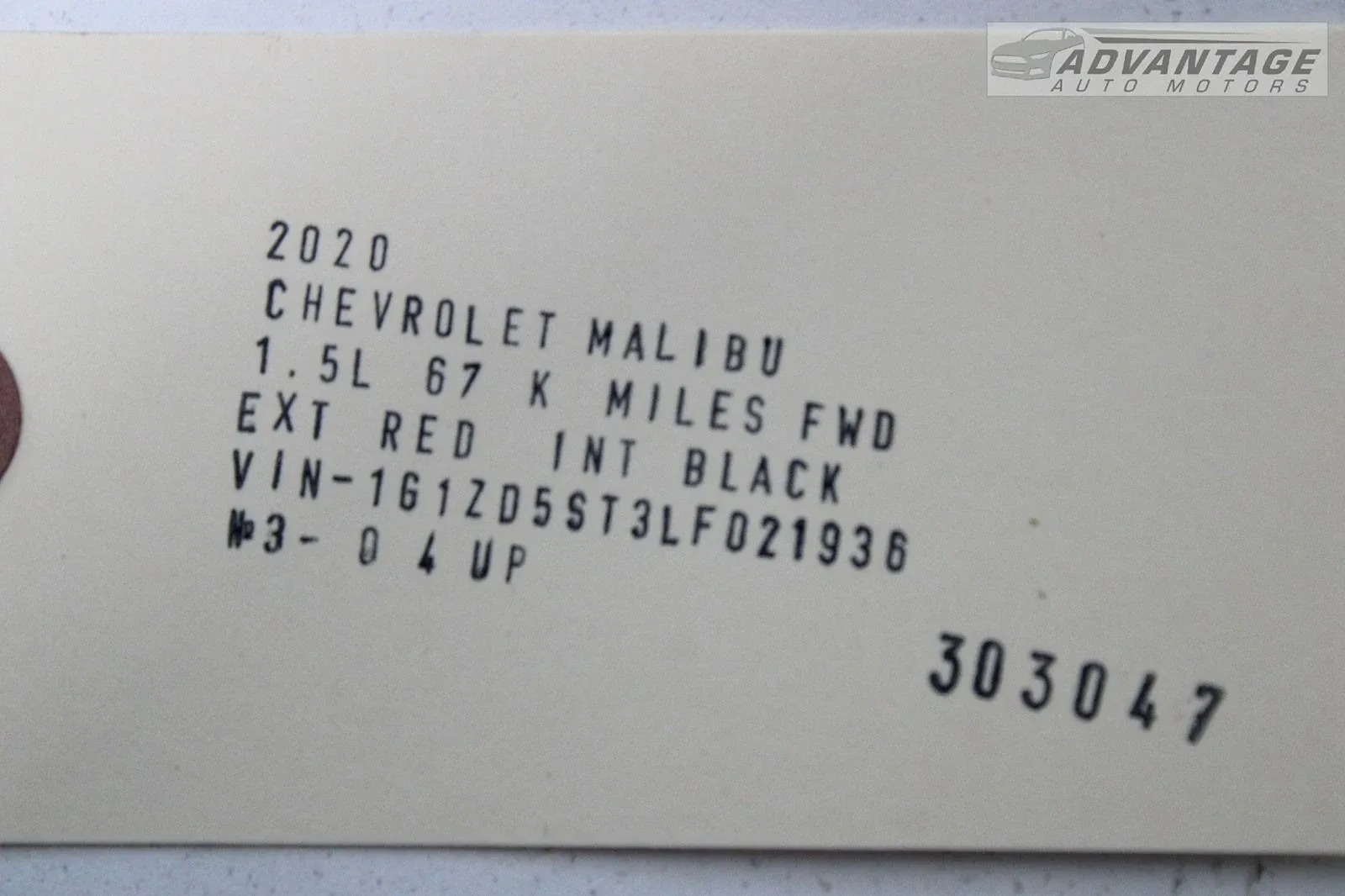 19-23 CHEVROLET MALIBU CONTINUOUSLY VARIABLE MRG CVT-250 MANUAL SHIFT DETEND OEM image 3