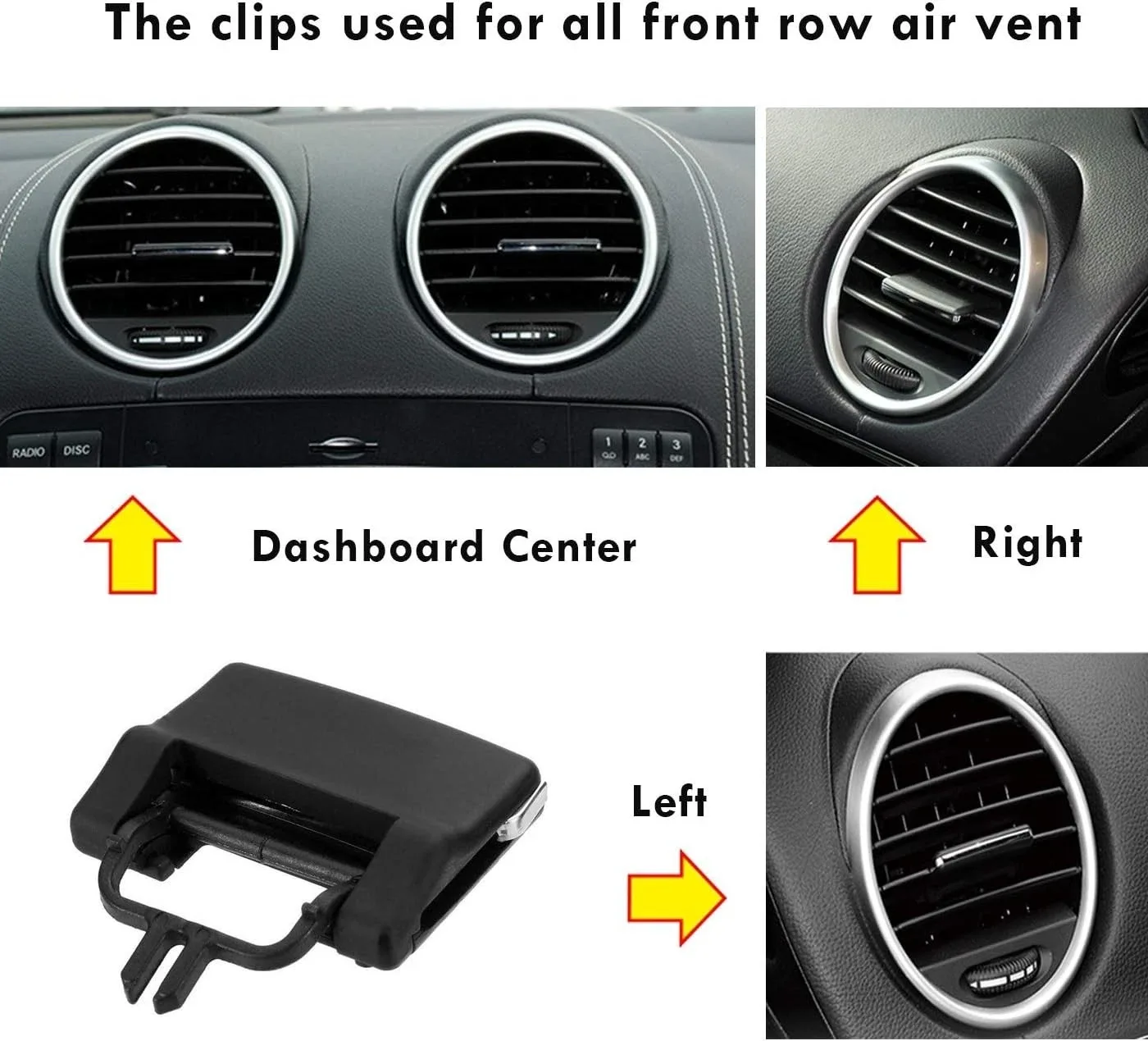 Compatible Front CenterLeftRight Air Vent Clips Out Size W164 Air Vent Tabs image 4