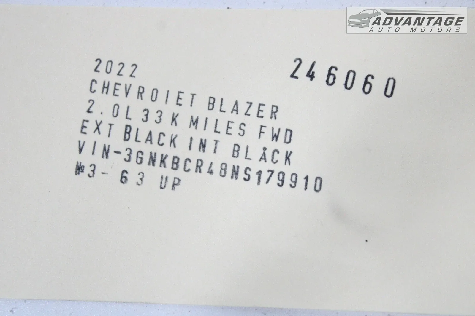 2022 CHEVY BLAZER FWD 9T50 AUTOMATIC TRANSMISSION PARKING PAWL BRACKET OEM image 4