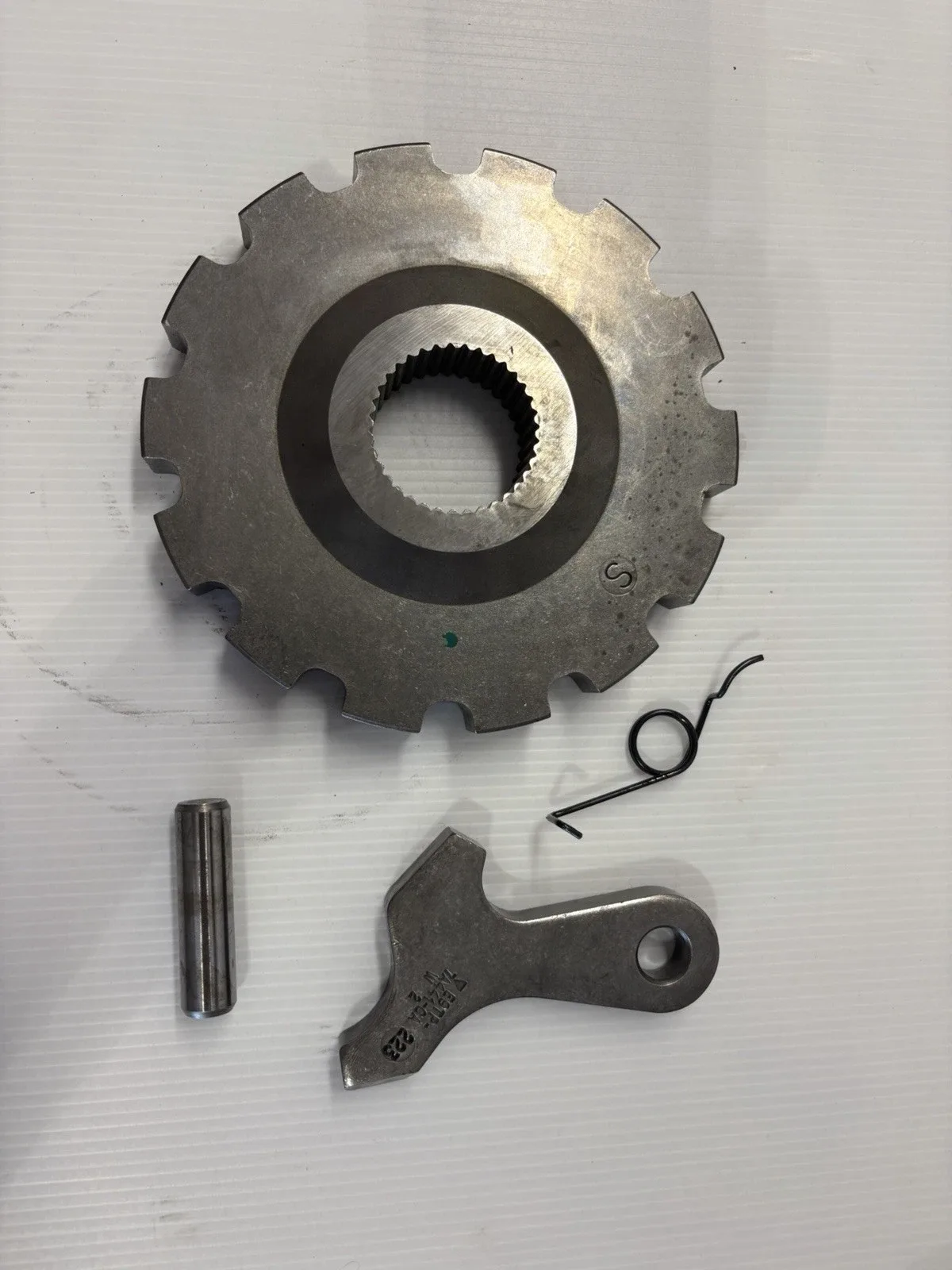 Ford 4E4OD Transmission Parking Pawl Gear With Pin Lever And Spring Used OEM