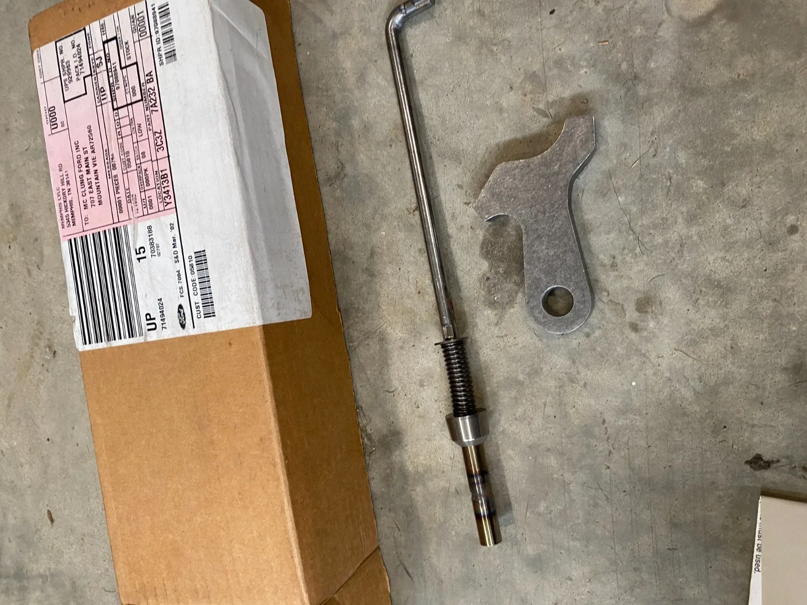 (1) NOS 2003-2016 Ford F250 Super Duty Automatic Transmission Parking Pawl & Rod image 3