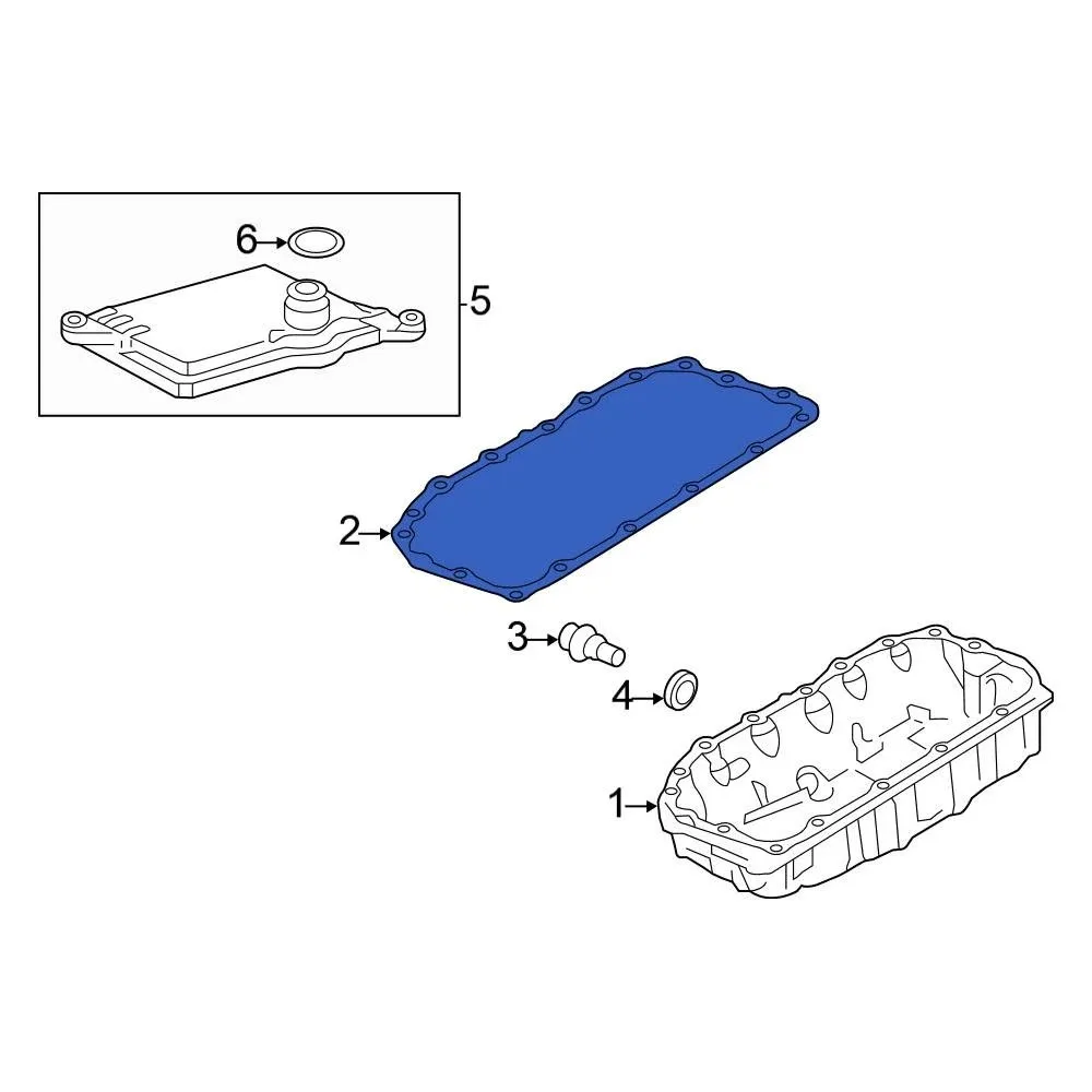 2006-2015 Honda Civic Transmission Oil Pan Gasket 21814RPS000 image 2