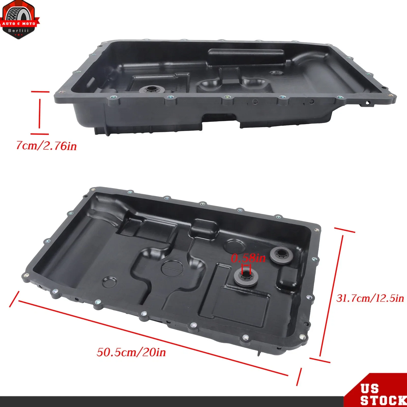 For Lincoln Aviator 2020-2025 NewTransmission Fluid Oil Pan Black LP5Z-7A194-A image 2