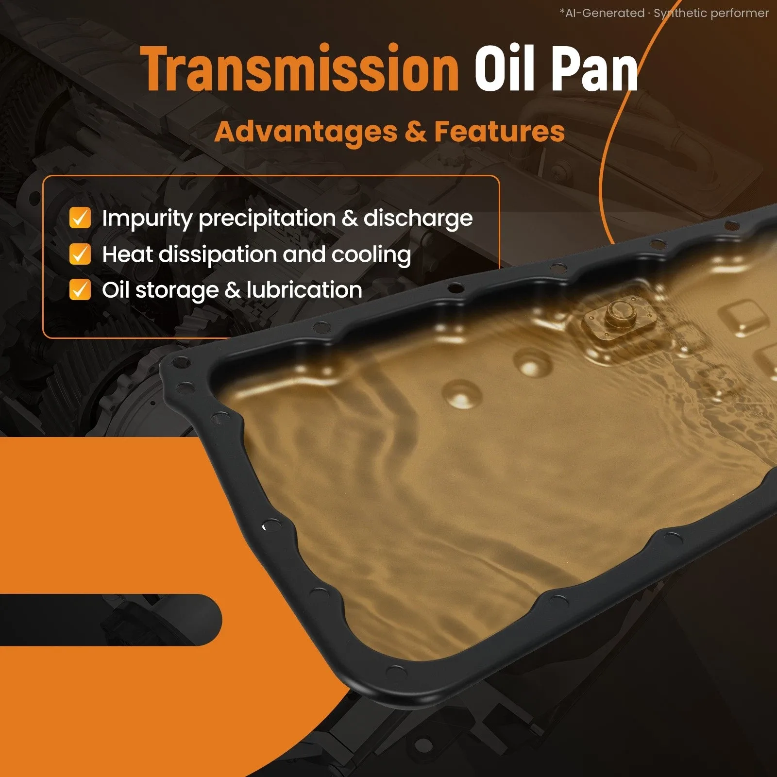 Auto Trans Oil Pan for Nissan Sentra 2.0L 2007-2012 31397-1XF0A Steel image 4