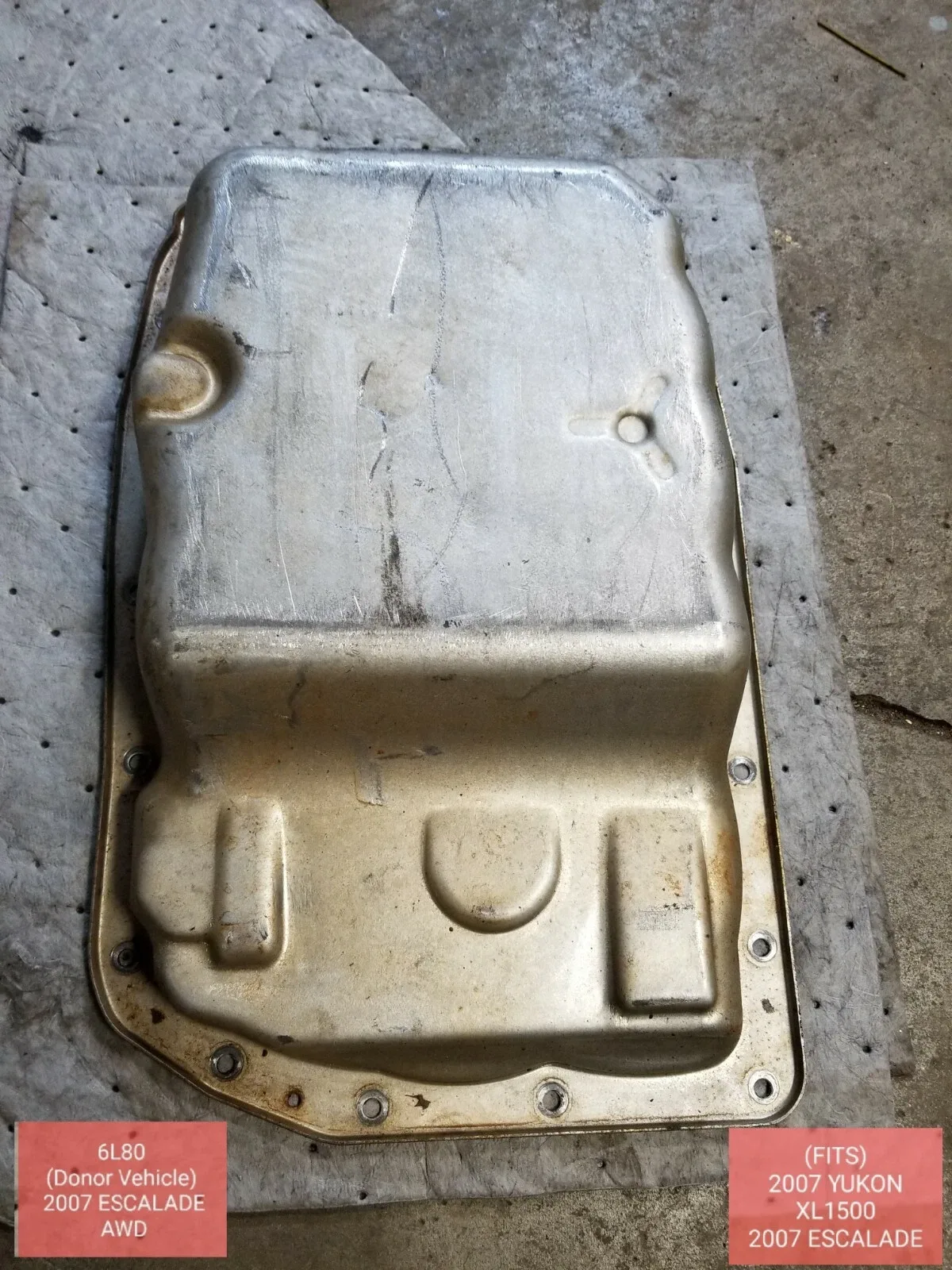 CADILLAC ESCALADE 6L80 TRANSMISSION FLUID OIL PAN OEM 2007-2008