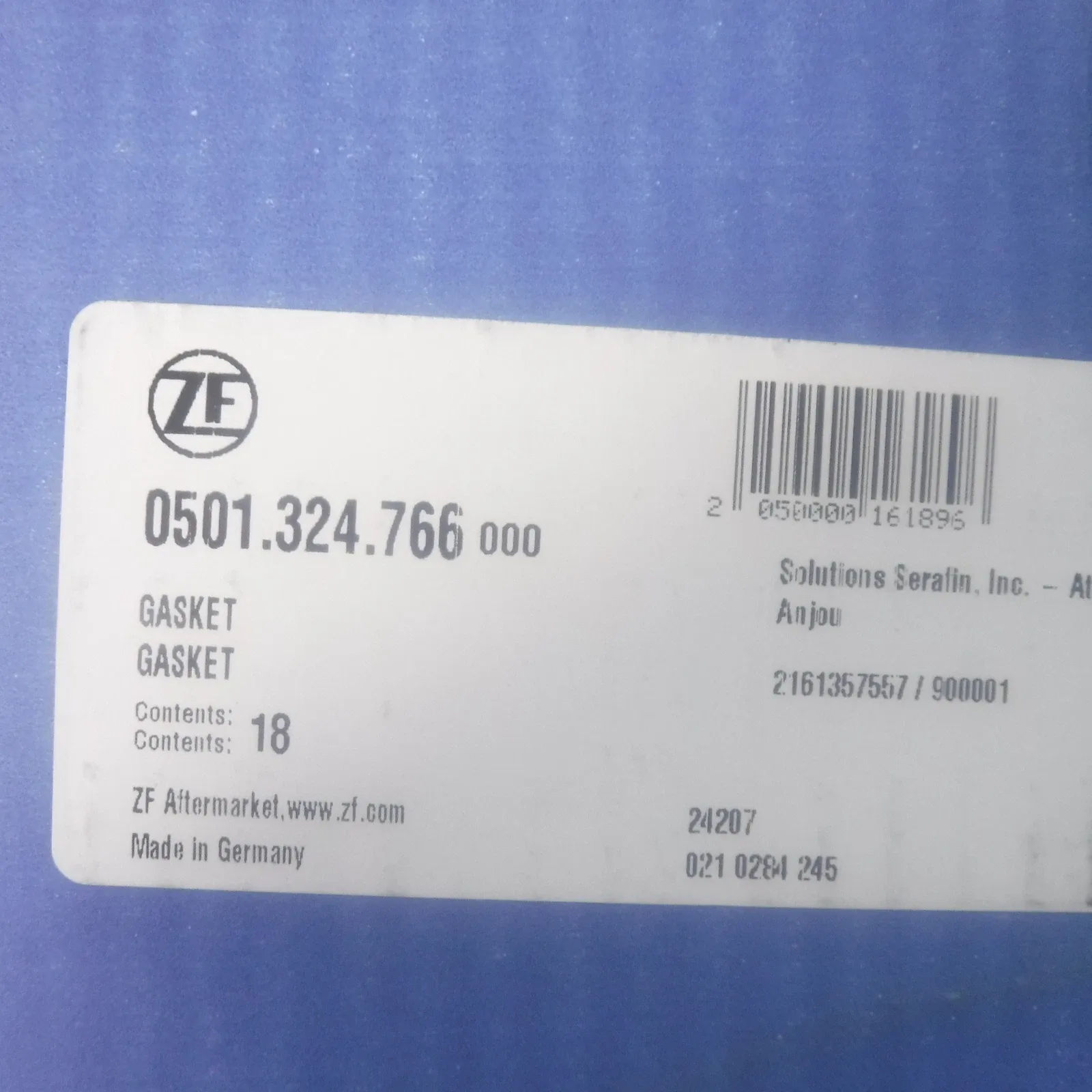 ZF Ecolife Sump Oil Pan Gasket MPN 0501 324 766 image 3