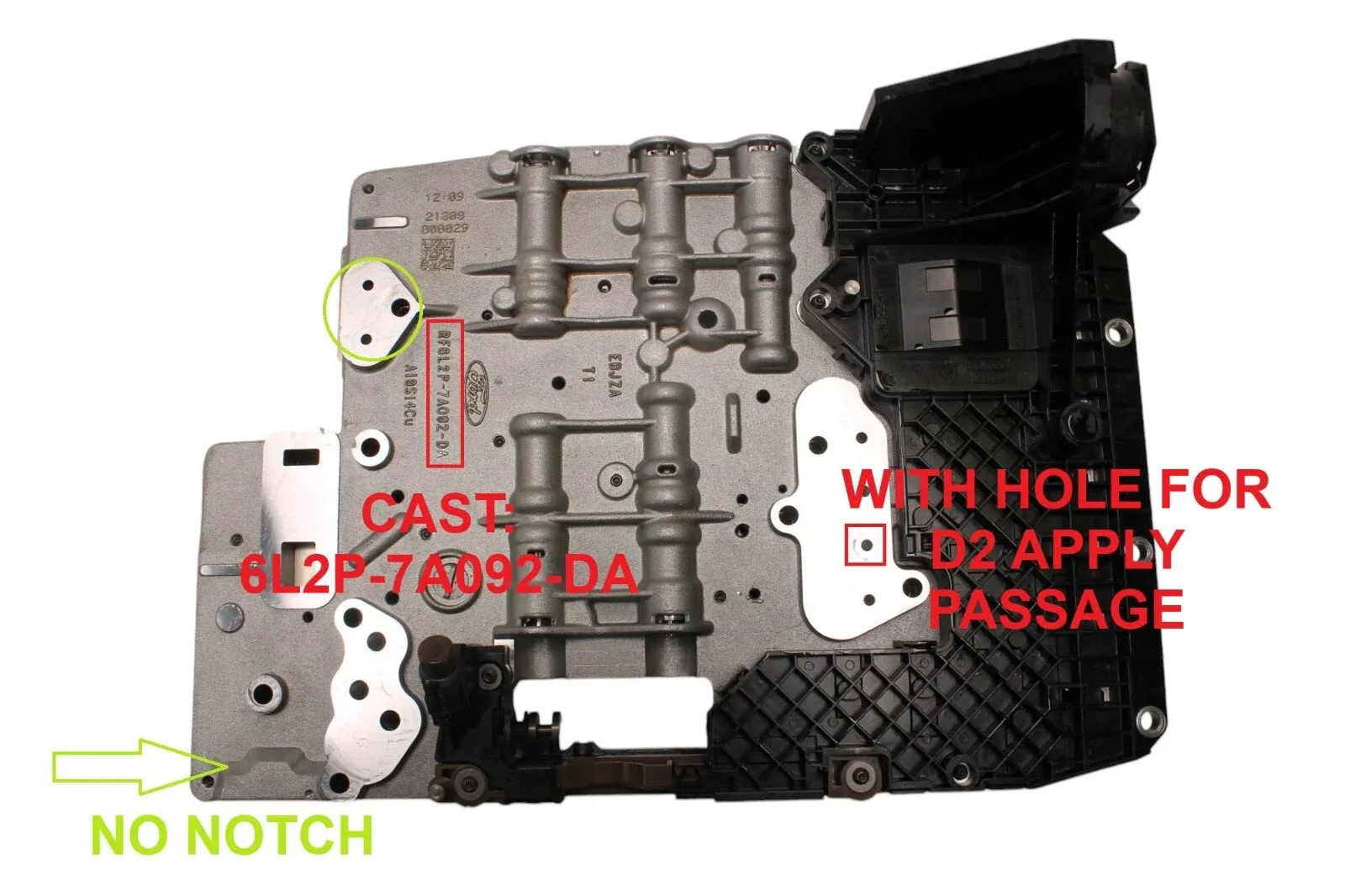 Ford 6R80 Valve Body WTY49740DD / 49740DD (Plate 6L2P-7Z490-FC) image 2